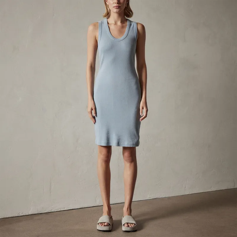 Rib Tank Dress - Bluestone sold by James Perse