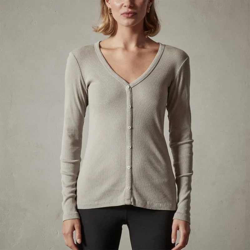 Button Front Top - Mineral sold by James Perse