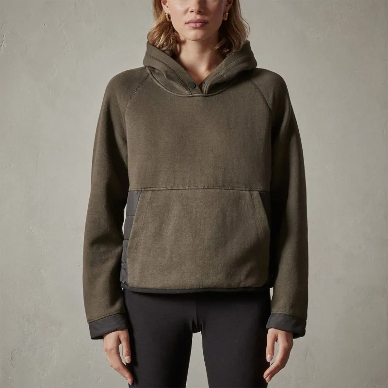 Mixed Media Pullover Hoodie - Marsh sold by James Perse