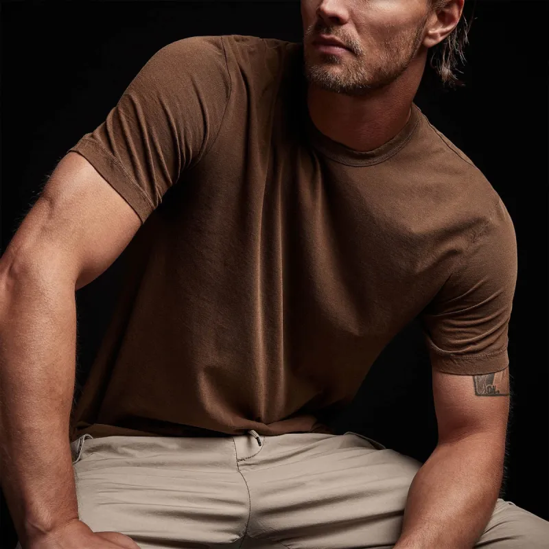 Short Sleeve Crew Neck - Gingerbread Pigment sold by James Perse