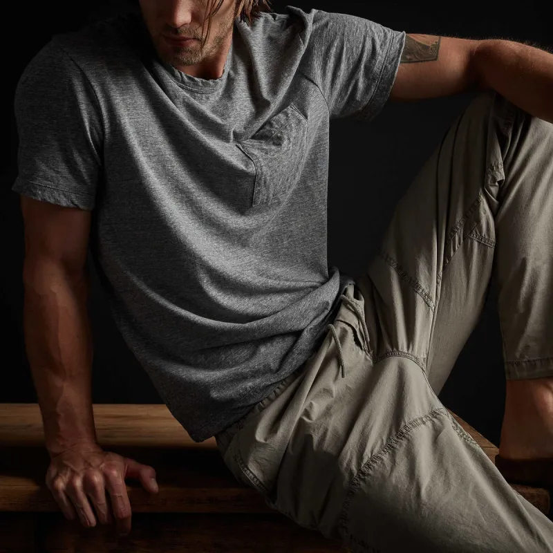 High Twist Recycled Jersey Pocket Tee - Heather Grey sold by James Perse