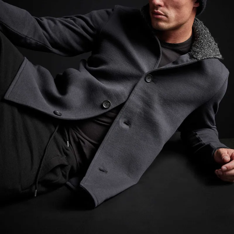 Fleece Funnel Neck Peacoat - Magma sold by James Perse