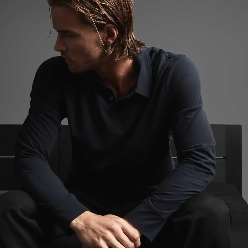 Clean Finish Jersey Polo - Deep sold by James Perse