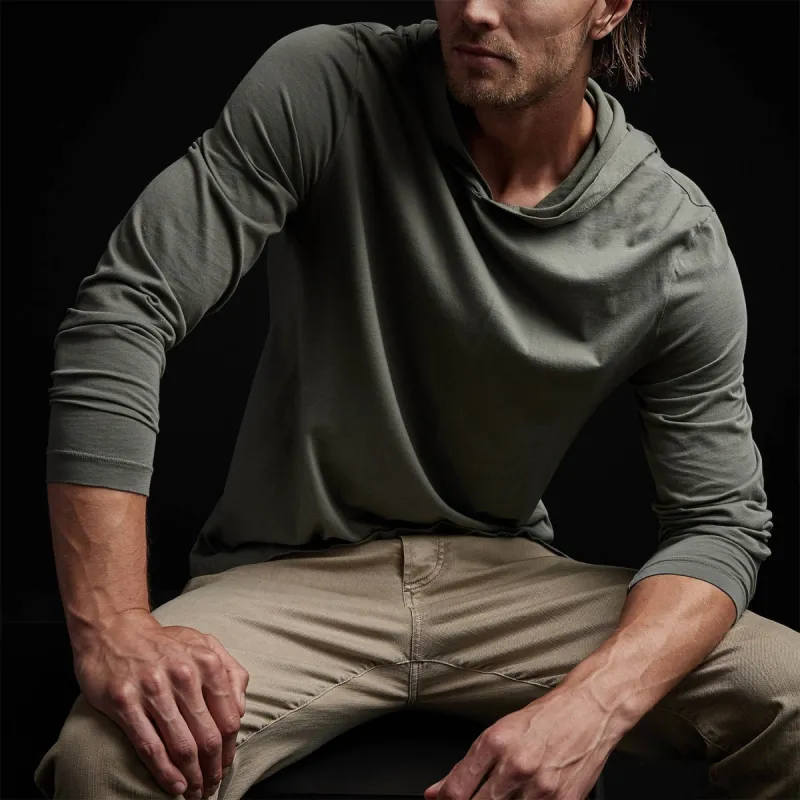 Brushed Jersey Hoodie - Marsh sold by James Perse