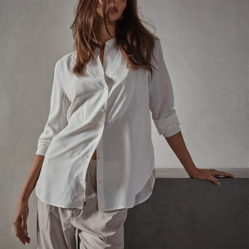 Tuxedo Shirt - Off White sold by James Perse