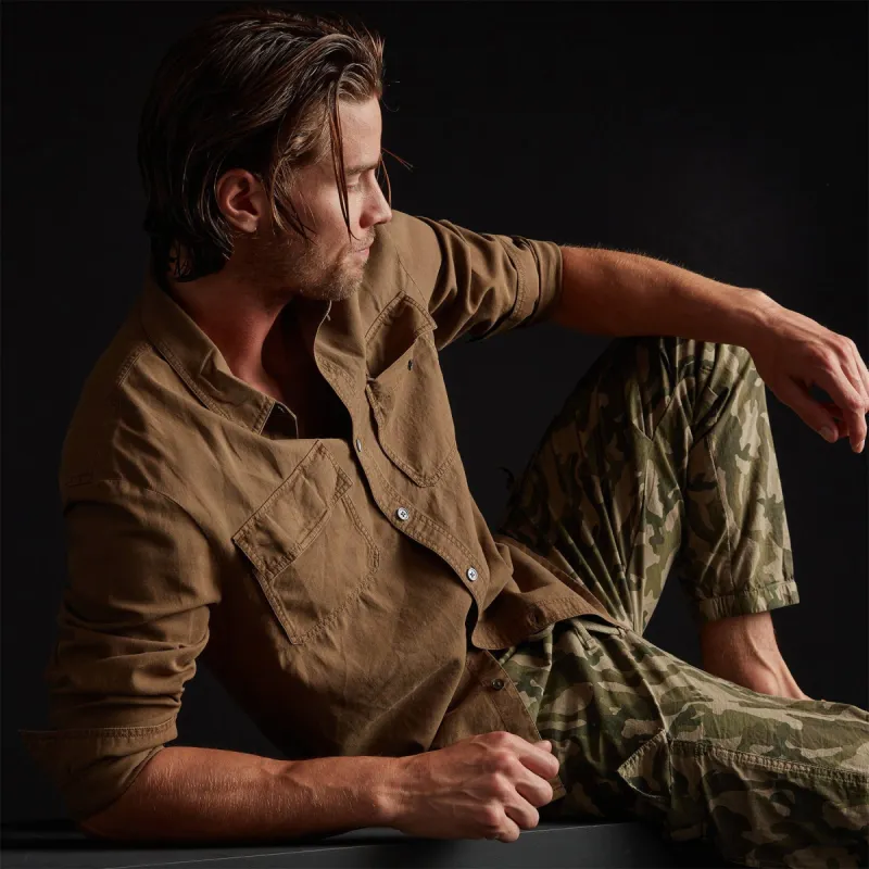 Garment Dyed Utility Shirt - Acorn Pigment sold by James Perse