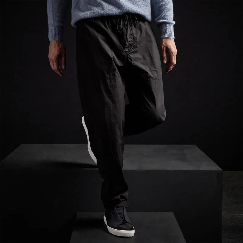 Oversized Knee Patch Pant - Black sold by James Perse