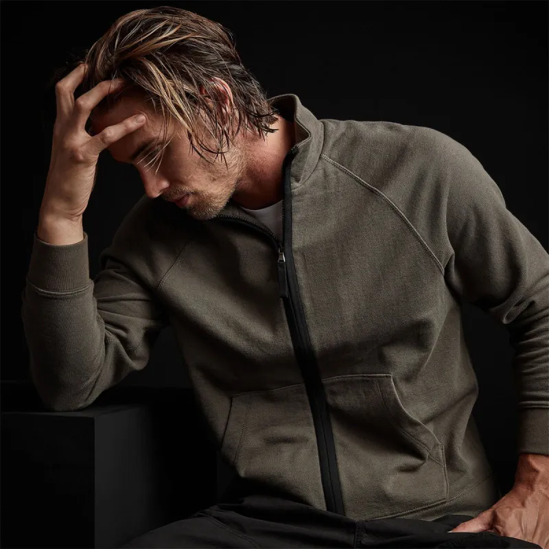 French Terry Zip Up Funnel Neck - Platoon sold by James Perse