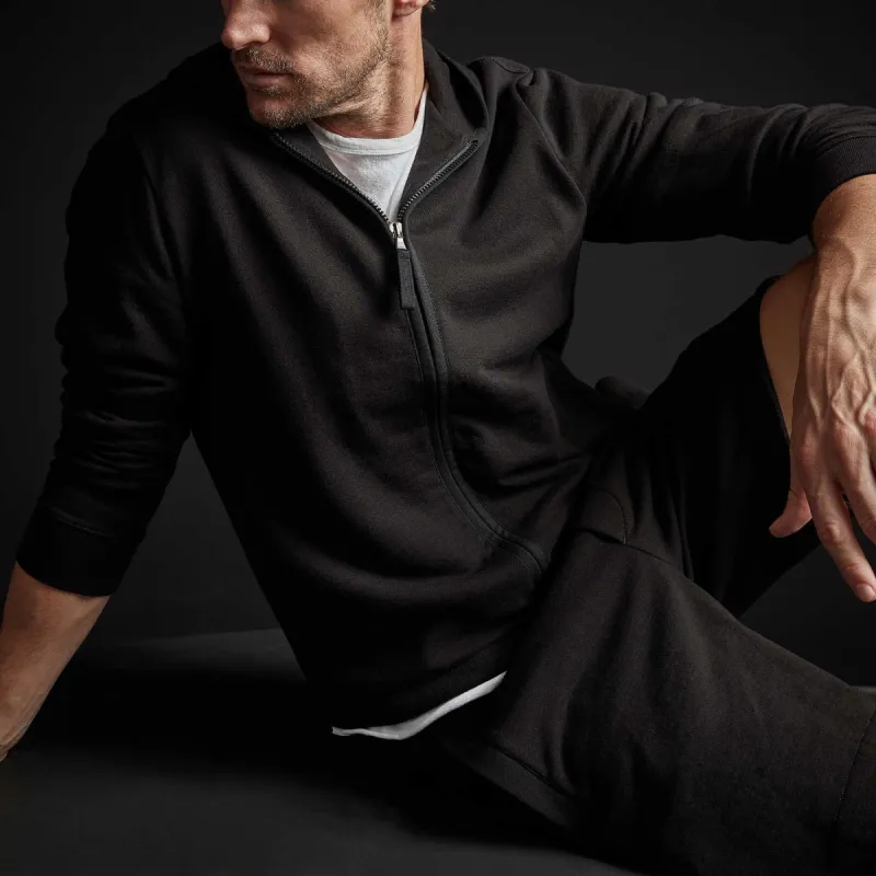 French Terry Zip Jacket - Black sold by James Perse