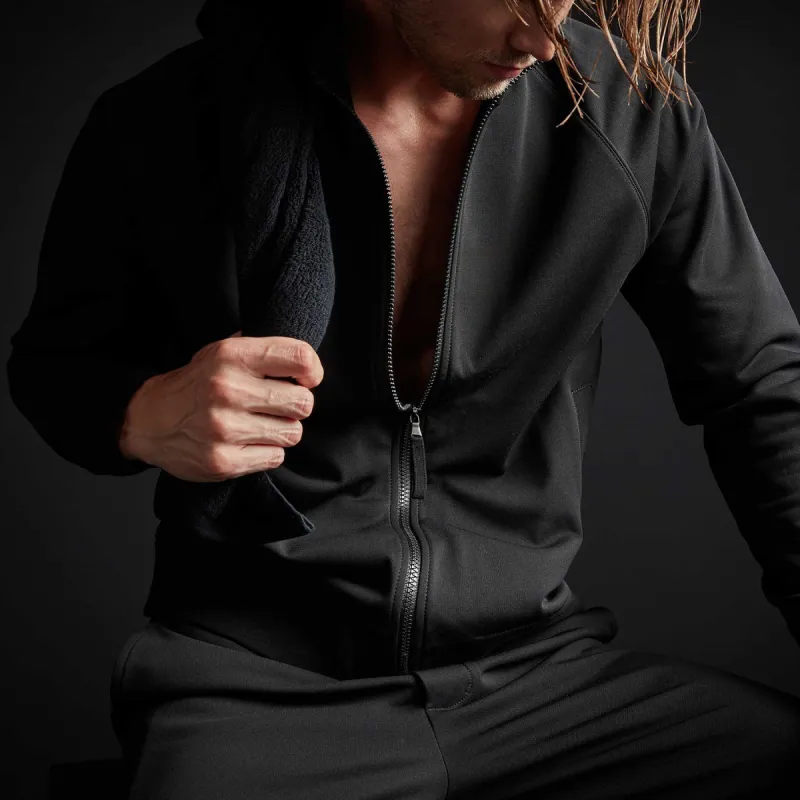 Piped Track Jacket - Black sold by James Perse