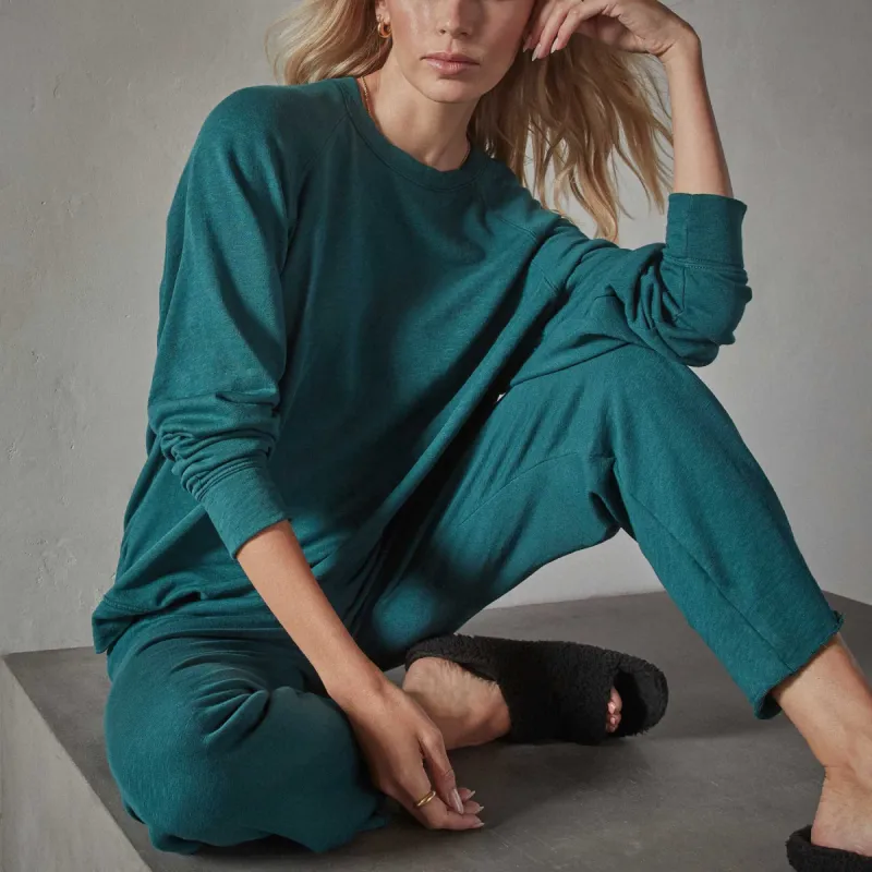 Vintage French Terry Relaxed Sweatshirt - Jewel sold by James Perse