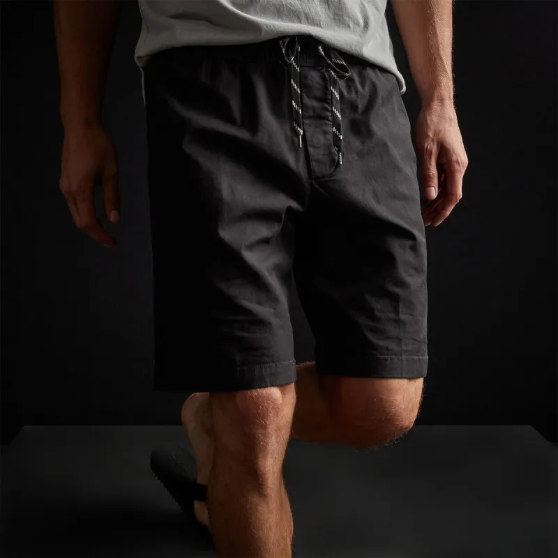 Stretch Canvas Work Short - Black sold by James Perse