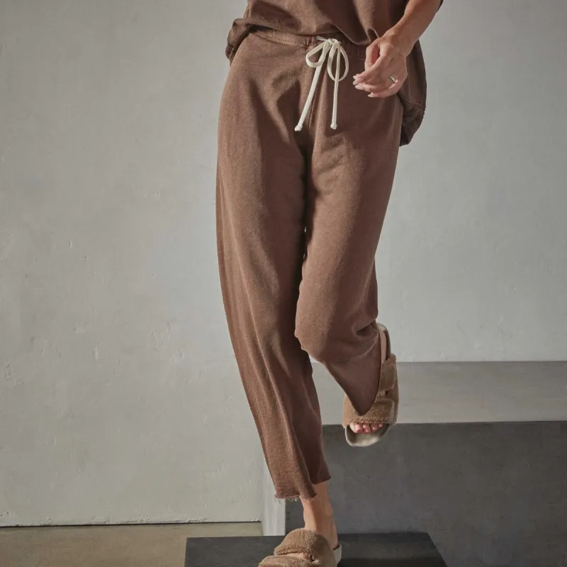 Vintage French Terry Cutoff  Sweatpant - Malt Pigment sold by James Perse
