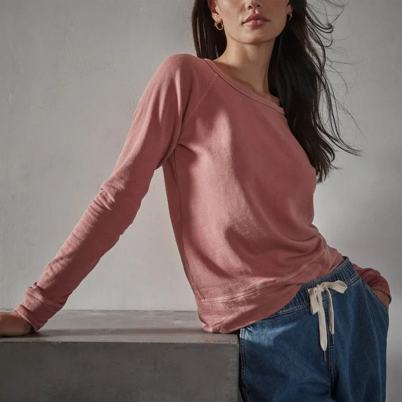 Vintage French Terry Sweatshirt - Strawberry Pigment sold by James Perse