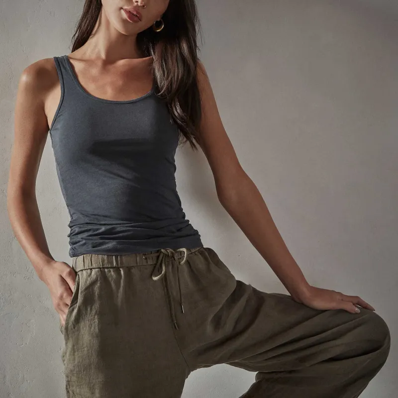 Long Jersey Tank - Titan Pigment sold by James Perse