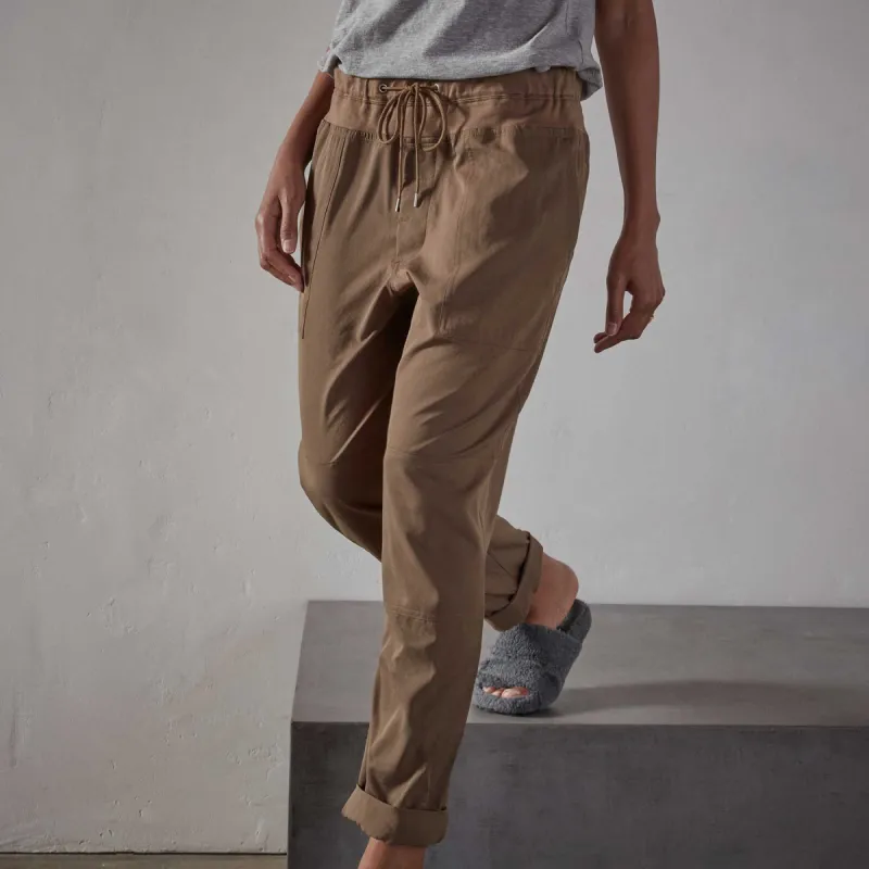 Lightweight Drape Utility Pant - Acorn sold by James Perse