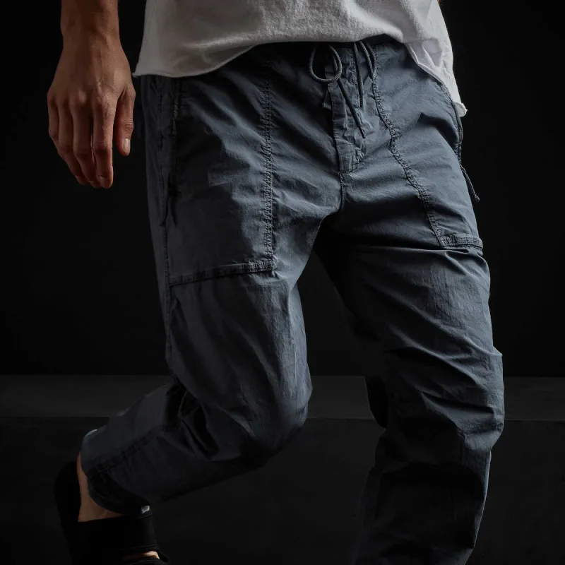 Stretch Poplin Zip Pocket Pant - Gravel Pigment sold by James Perse