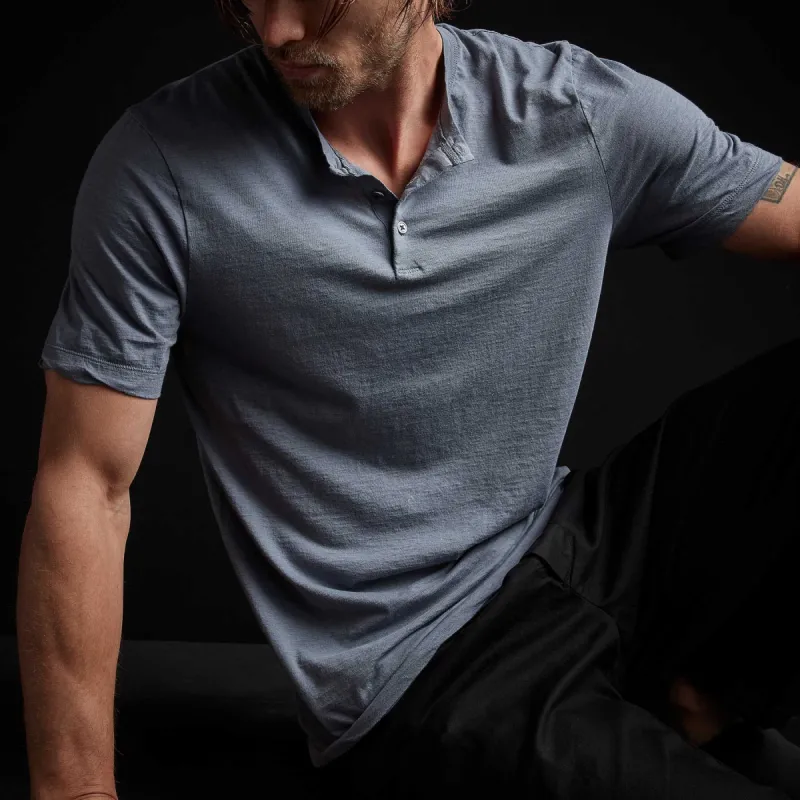 Lotus Jersey Short Sleeve Henley - North sold by James Perse