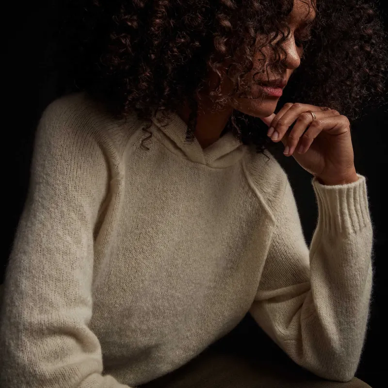 Lightweight Cashmere Hoodie - Ivory sold by James Perse
