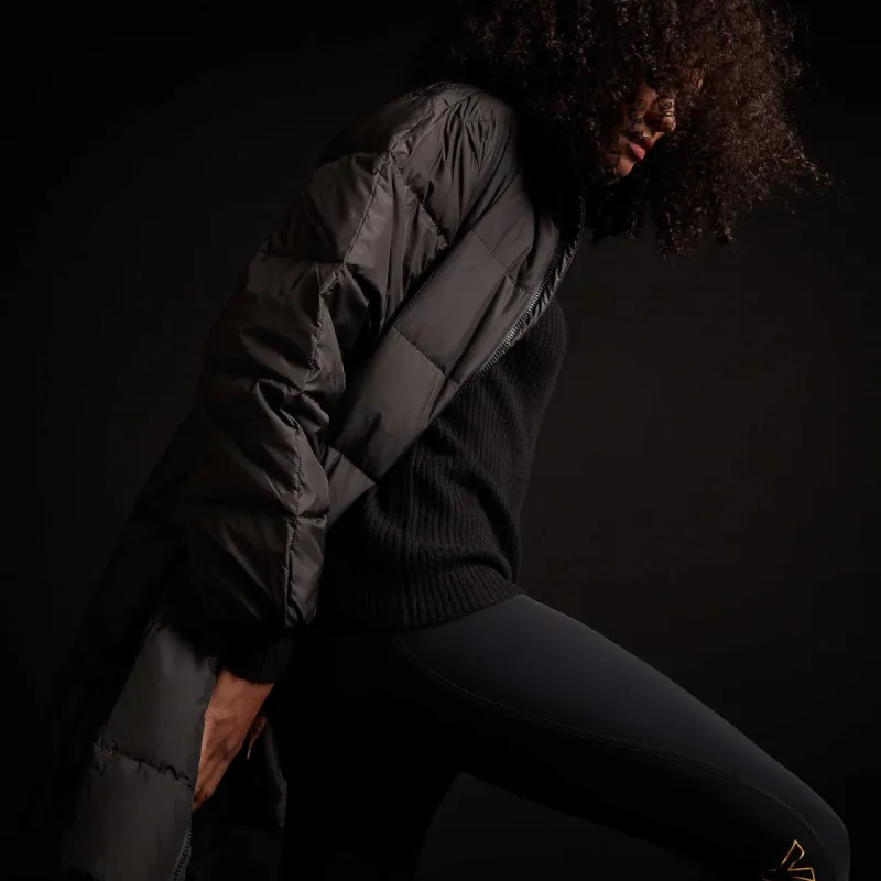 Full Zip Puffer Coat - Black sold by James Perse