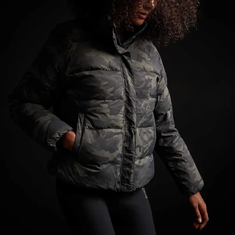 Camo Puffer Jacket - Olive Camo sold by James Perse