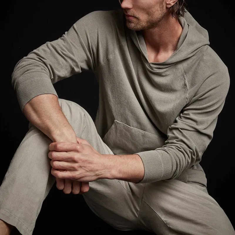 Recycled Brushed Jersey Hoodie - Greystone Pigment sold by James Perse