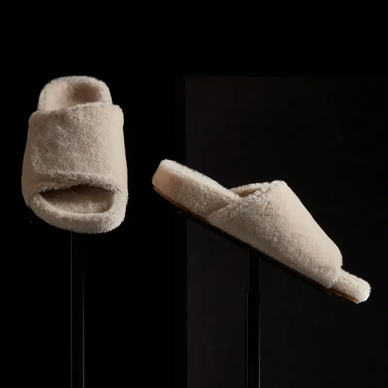 Alpaca Velcro Slide - Beige sold by James Perse