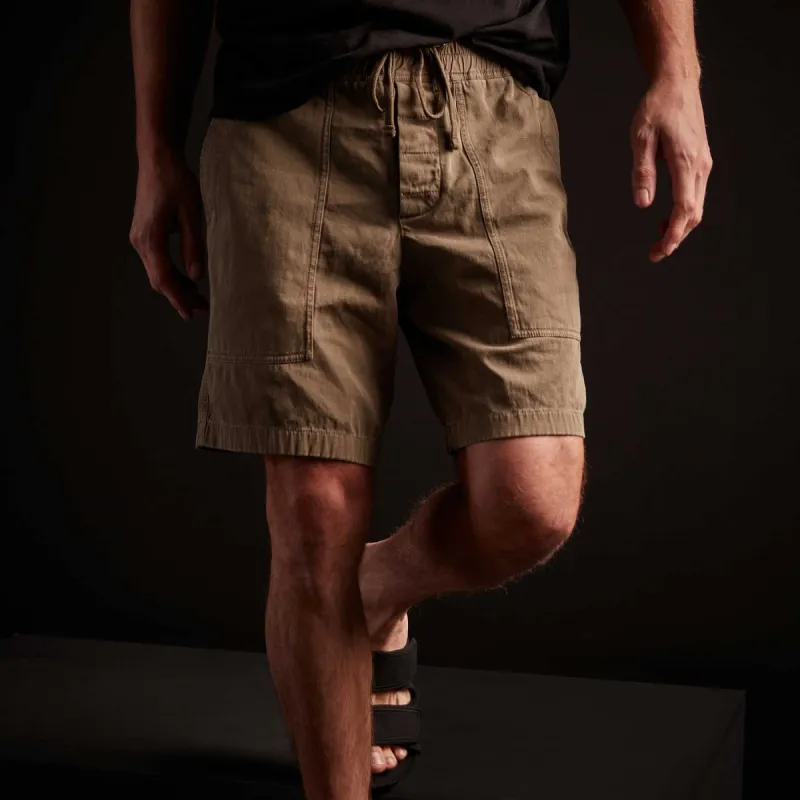 Army Cotton Slub Utility Short - Old Whiskey Pigment sold by James Perse
