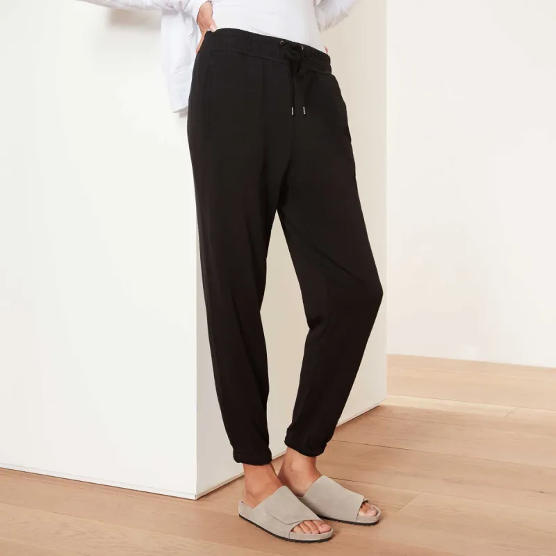 Vintage French Terry Relaxed Sweatpant - Black sold by James Perse