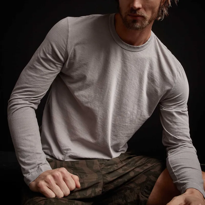 Long Sleeve Crew Neck - Fog Pigment made by James Perse