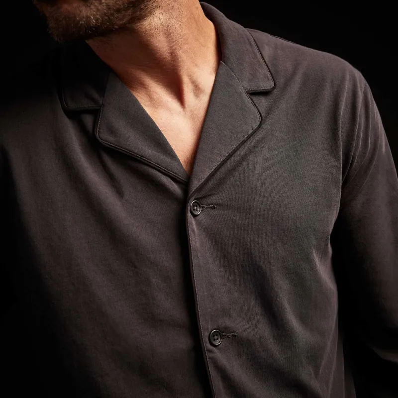 Piped Jersey Pajama Top - Magma/Black made by James Perse
