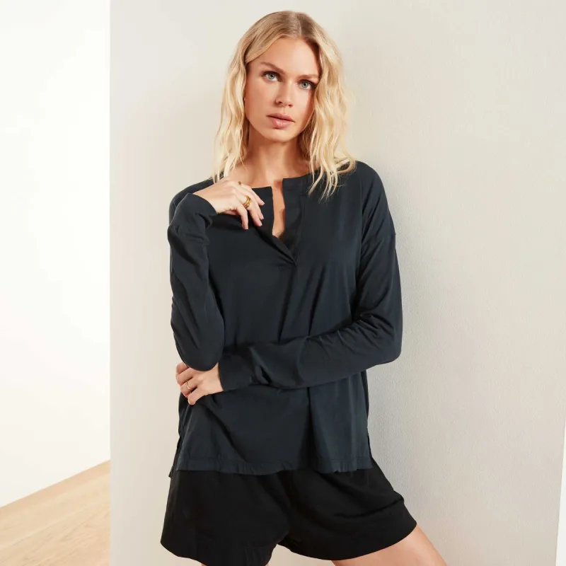 Elevated Jersey Shirt - French Navy sold by James Perse