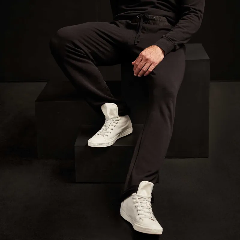 Vintage Fleece Contrast Waist Sweatpant - Black sold by James Perse