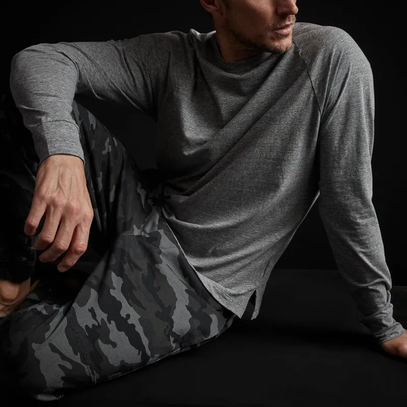 High Twist Recycled Jersey Raglan - Heather Grey sold by James Perse