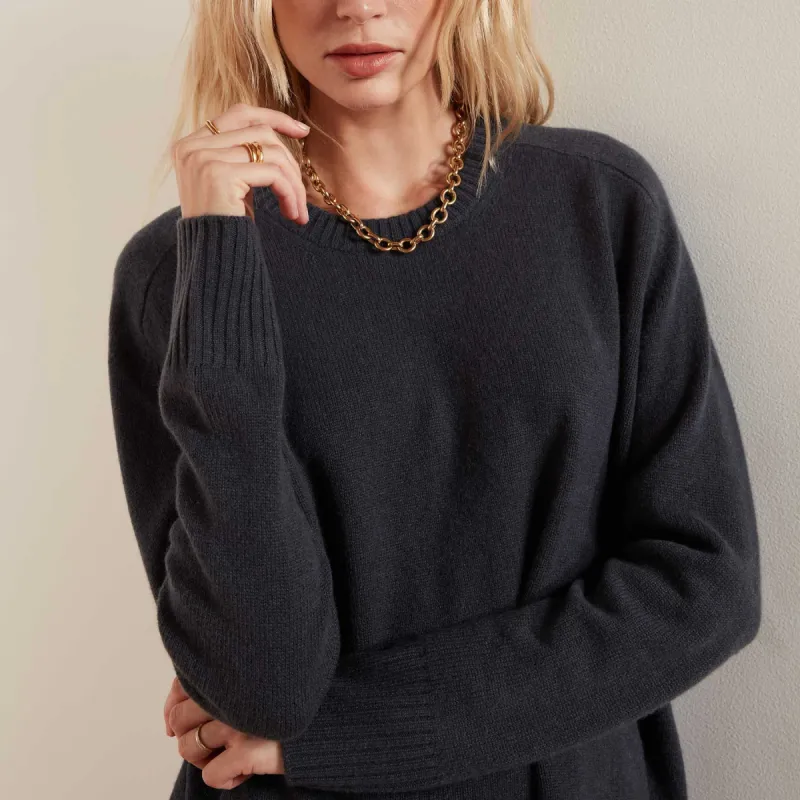 Recycled Cashmere Crew Neck Sweater - Maine made by James Perse