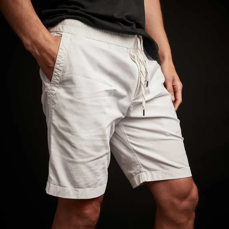 Stretch Canvas Work Short - White sold by James Perse