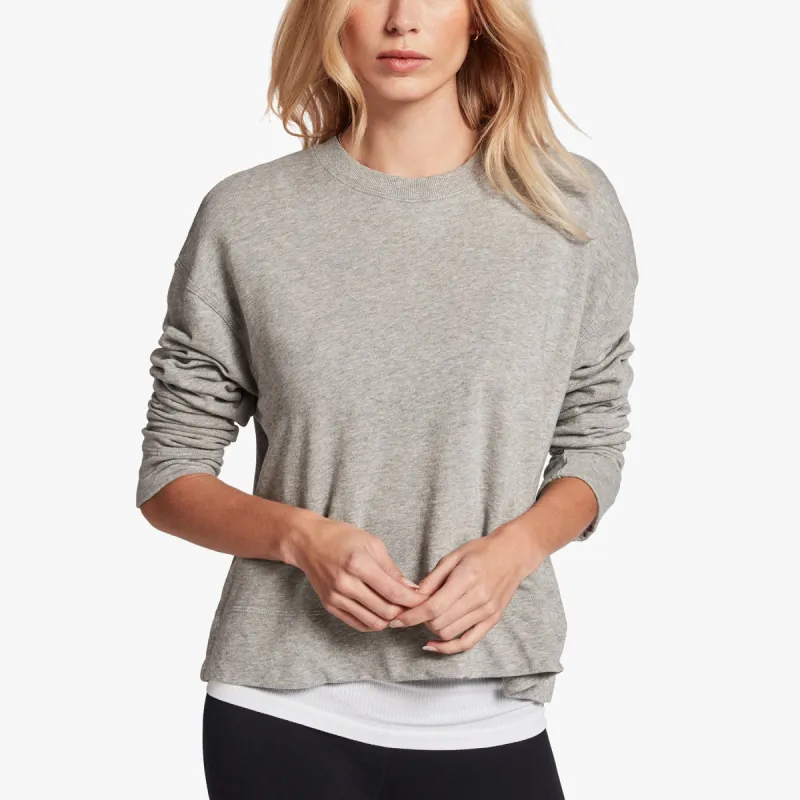 Vintage Fleece Cropped Sweatshirt - Heather Grey sold by James Perse
