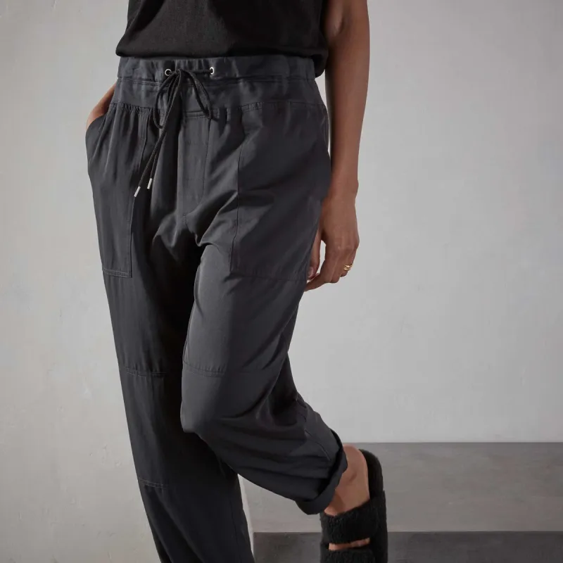 Lightweight Drape Utility Pant - Carbon sold by James Perse