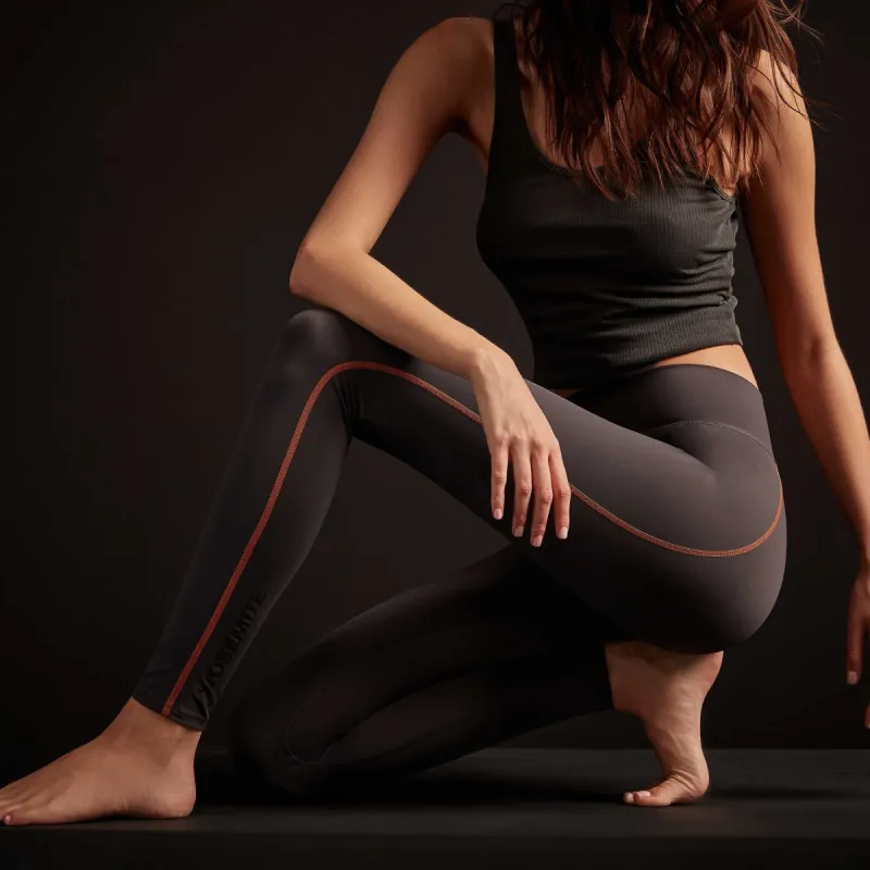 Y/OSEMITE Spiral Seam Legging - Cannel/Industrial Orange sold by James Perse