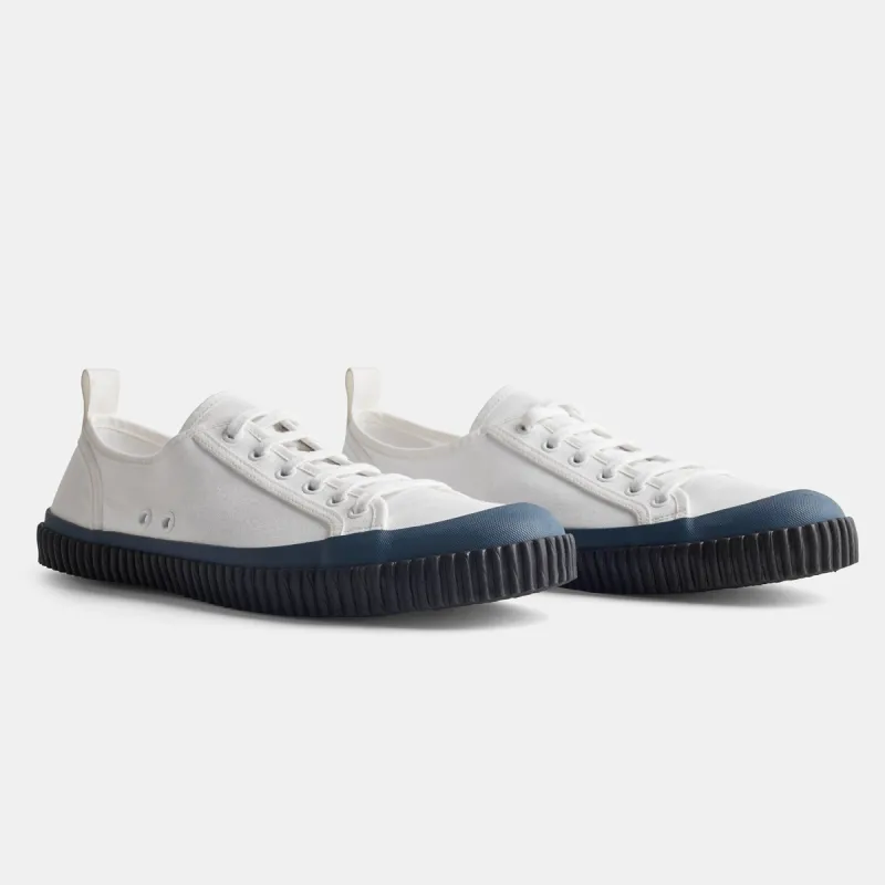 Men's Low Top Vulcanized Sneaker - White sold by James Perse