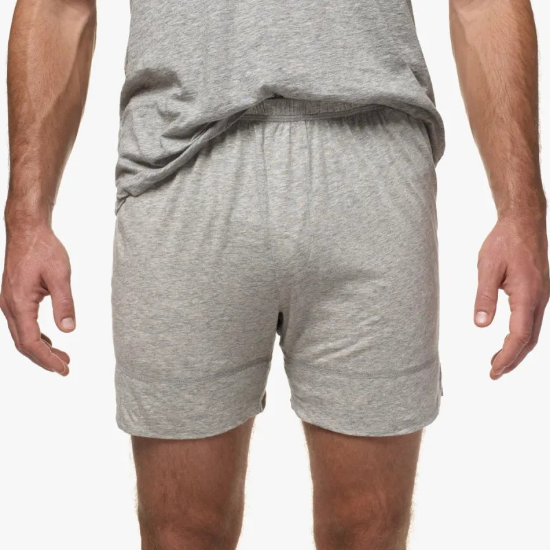 Melange Jersey Boxer Short - Heather Grey sold by James Perse