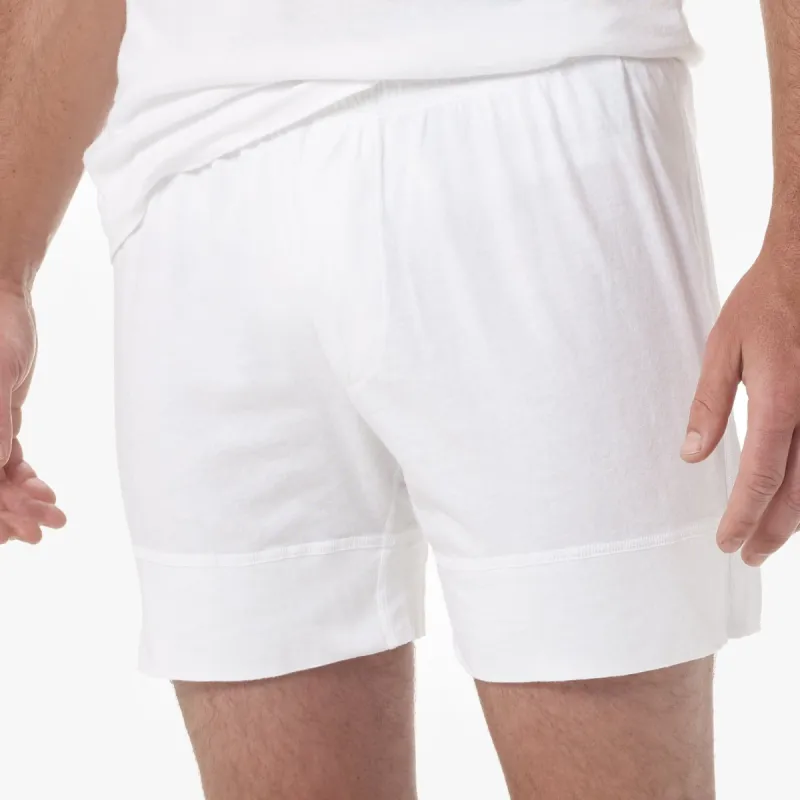 Melange Jersey Boxer Short - White made by James Perse