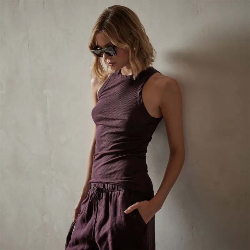 Sunset Tank - Eggplant sold by James Perse