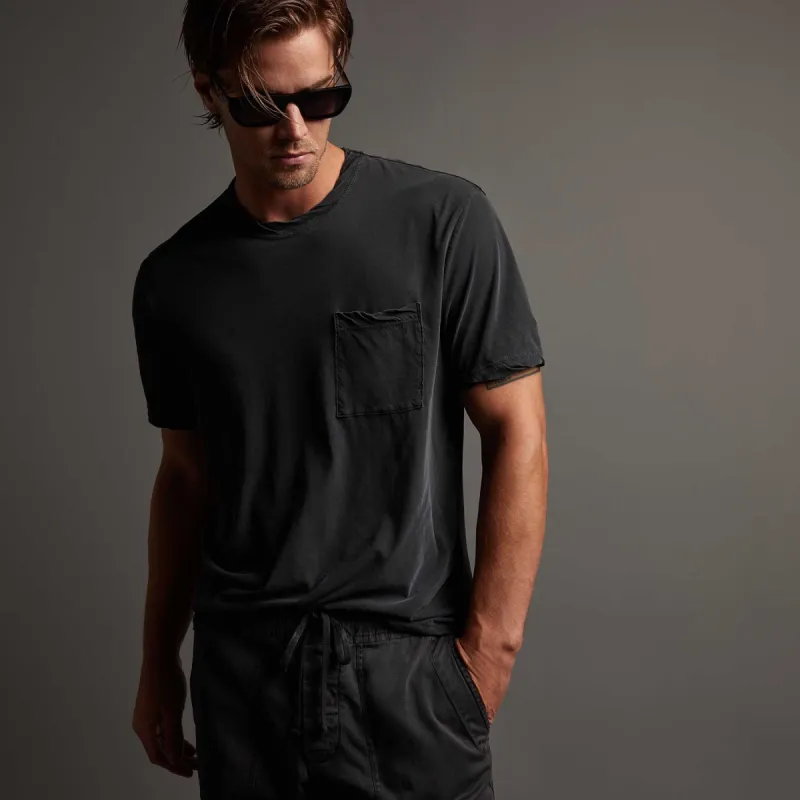 Jersey Short Sleeve Pocket Crew - Magma Pigment sold by James Perse