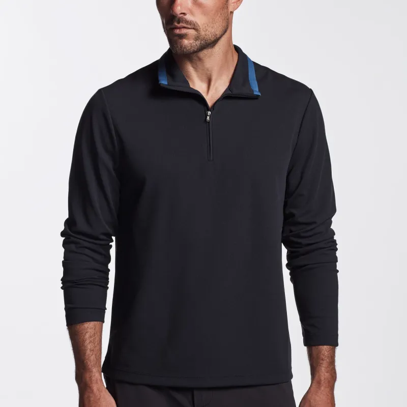 Y/OSEMITE Performance Pique Zip Tee - Navy/Reflex sold by James Perse