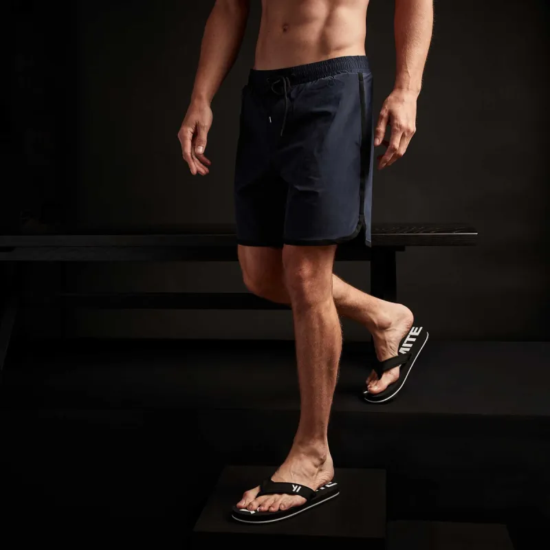 Y/OSEMITE Curved Hem Board Short - True Navy/Black sold by James Perse