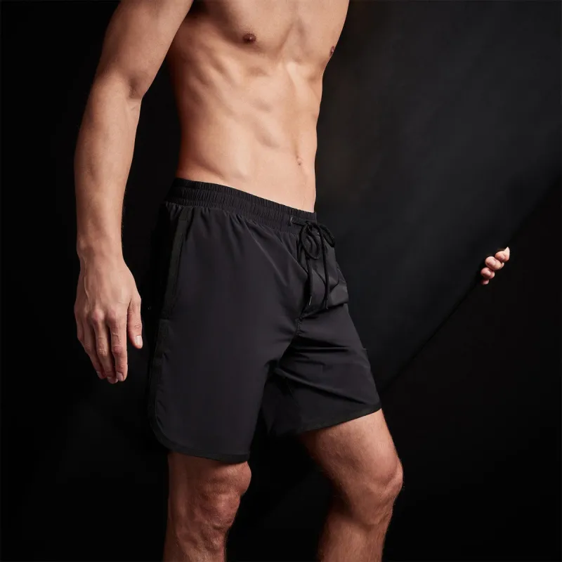 Y/OSEMITE Curved Hem Board Short - Black/Black sold by James Perse