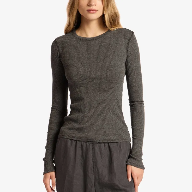 Technical Rib Knit Tee - Black sold by James Perse