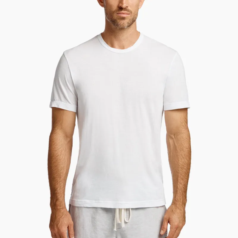 Melange Tech Jersey Tee - White made by James Perse