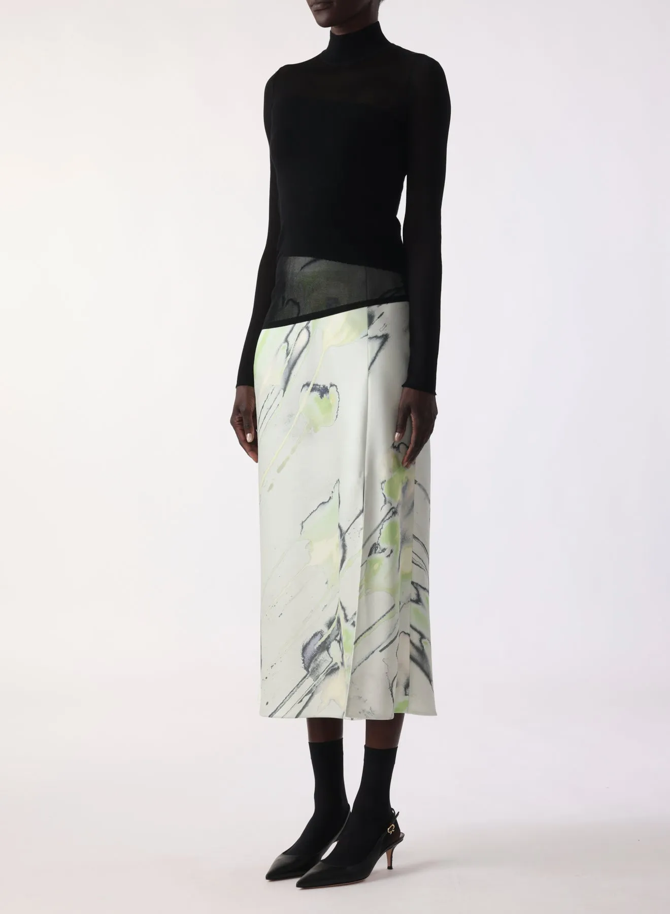 SHEER COMBO MERINO KNIT TURTLENECK sold by Jason Wu product image thumbnail 3